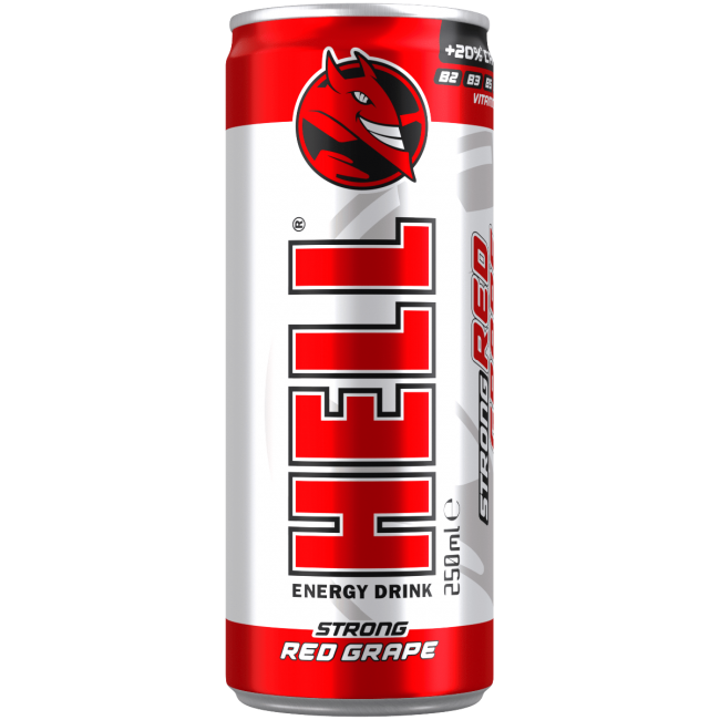 HELLE ENERGY DRINK 250ML RED GRAPE